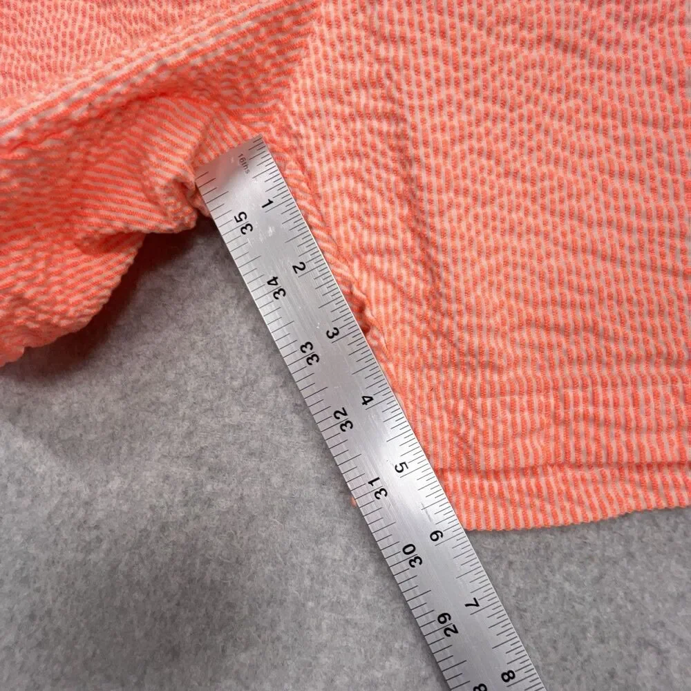 Chubbies Swim Trunks Mens Sz Medium Seersucker Orange Unlined Baggies Shorts USA